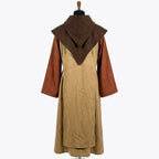 Back view of the camel habit showing the plain back with no scapular panel, unlike the front