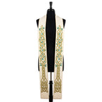 Alternate front view of the Ivory Celtic Knot Stole on a second mannequin, showing the interlace band and leaf sprigs.
