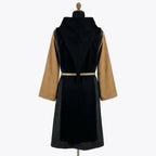 Back view of the charcoal habit showing the black scapular panel continuing down the centre back