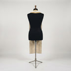 Back view of the ivory Chi Rho priest stole showing the plain gold-braided neck yoke and panels.