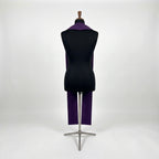 Back view of the purple Lenten Stole on a mannequin, showing the plain reverse with no fringe or trim.