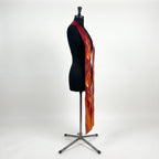 Side profile of the Red Ombre Pentecost Stole showing the burgundy to orange colour gradient