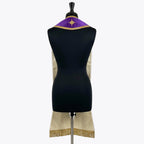 Back view of the Violet Rorate Caeli Jesse Tree Clergy Stole showing the single gold star at the neck point